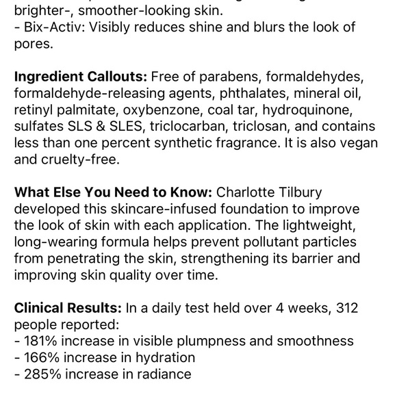 Charlotte Tilbury Beautiful Skin Foundation 4N - Picture 6 of 6